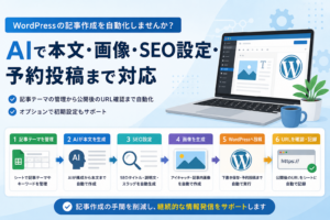 AIでWordPressの記事本文・画像・SEO設定・予約投稿を自動化するシステム