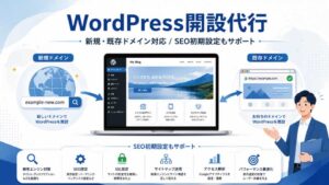 WordPress開設代行で新規・既存ドメイン対応とSEO初期設定をサポート